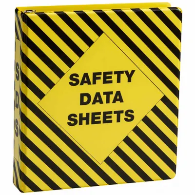 BRADY Binder: Safety Data Sheets, 2 in Binder Ring Size, 2 in Overall Ht, 11 in Overall Dp