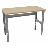 TENNSCO Workbench: Adj Ht, Shop Top, 60 in x 30 in, 1,900 lb Overall Load Capacity, Gray (MPN WBAT-1-3060C)