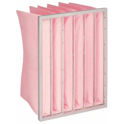 OEM Pocket Air Filter: 24 in x 20 in x 12 in, MERV 13, Pink, Synthetic - MERV 13 Pocket Air Filters