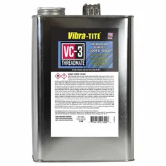 Red, 1-gallon can of reusable threadlocker designed to prevent fastener loosening under vibration. Applied to threaded assemblies, it maintains locking performance through multiple disassembly and reassembly cycles. Suitable for industrial machinery, automotive, and equipment maintenance applications.