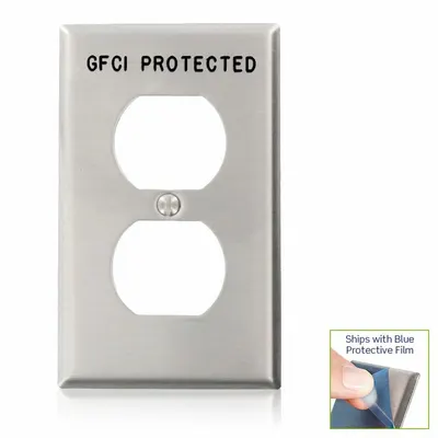 LEVITON Wall Plate: Duplex Outlet, 1 Gang - General Purpose Wall Plates