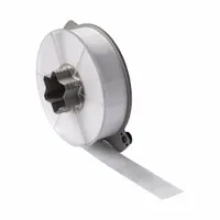 Flag Label: 1 3/4 in x 1 1/2 in, Polyester, Black on White, For 0.06 in to 0.19 in Wire Dia (MPN A55-16-483)