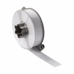 Polyester flag label with black-on-white print, sized 1 3/4 in x 1 1/2 in, for wire diameters from 0.06 in to 0.19 in. Compatible with A5500 printer series and requires SSR6006 ribbon. Used for industrial wire identification and cable marking.