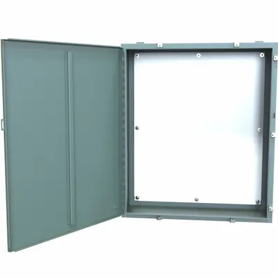 HAMMOND Electrical Enclosure: Steel, 42 in x 36 in x 12 in, NEMA 12/13/3R/4, w/Panel - Steel Washdown Enclosures