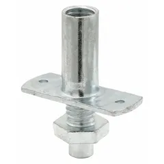 This pivot pin is designed for use as a hanging door pivot in residential or light commercial applications. It supports doors weighing up to 30 lb and measures 2 inches in length by 3-13/16 inches in width. Supplied as a single unit (1 PR).