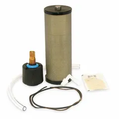 This drain service kit is designed for use with HANKISON refrigerated dryers in compressed air systems. It includes component 1ZPU7 and is used to service the drain system, ensuring proper condensate removal and maintaining dryer efficiency.