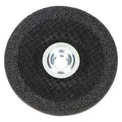 This NORTON BlueFire ZA Type 27 wheel is a high-performance combination wheel for cutting and grinding carbon steel and stainless steel. It measures 6" x 1/8" x 7/8" with a 24-grit zirconia alumina abrasive. Suitable for metal fabrication, maintenance, and repair tasks.
