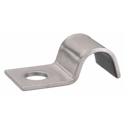 DIXIE Tube Clamp: 316 Stainless Steel, For 3/8 in Copper Tube (MPN 601) - Standard Strap Clamps