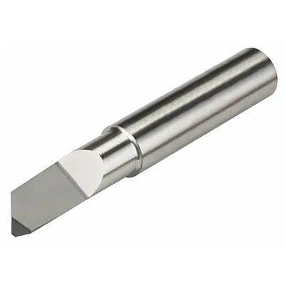 MICRO 100 Boring Bar: Helical Back Rake, 1/8 in Shank Dia., Bright (Uncoated) - Machining
