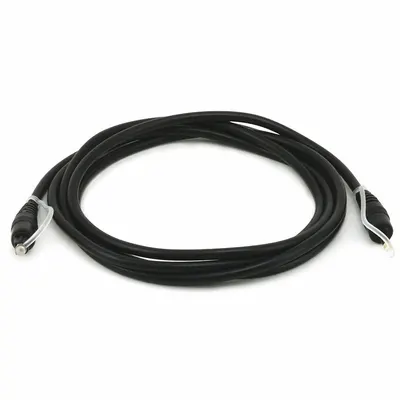 MONOPRICE Toslink Male to Mini Toslink Male Cable, 6 ft, PVC, 1557 - Toslink Male to Mini Toslink Male Cables