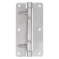 This full surface-mount butt hinge is made of stainless steel with a leaf width of 2 15/16 inches. It features a plain bearing type and a non-removable pin, providing a fixed pivot point for doors on industrial enclosures, electrical panels, and equipment