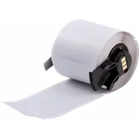 Pre-Cut Label Stock Roll: 1 29/32 in x 3 in, 3 in x 1 29/32 in, Polyester, Metal Detectable, Gray (MPN M6-37-486)