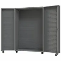 Heavy-duty mobile bin cabinet with deep box configuration, measuring 48 1/4 x 26 x 76 1/4 inches. Features 0 shelves and 0 bins, providing open storage space for tools, parts, and equipment. Suitable for workshops, warehouses, and maintenance facilities requiring secure, mobile organization