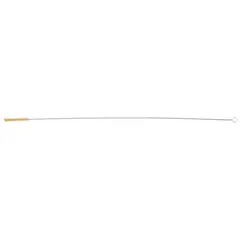 This lab brush features natural hair bristles with a 3/4-inch length and a 3 1/4-inch brush head. The 36-inch overall length allows cleaning of narrow laboratory glassware such as burettes and tubes. Natural bristles provide effective scrubbing without scratching glass surfaces.