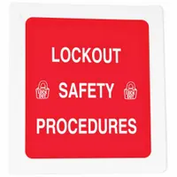Binder: 20 in Overall Ht, 4 1/2 in Overall Dp, 14 in Overall Wd, Red/White, Binder, Lockout Tagout (MPN LOSB1)