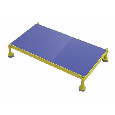 TRI-ARC Adjustable Height Work Platform: 14 in Platform Ht - Max, 19 in Platform Wd - Cushioned Adjustable-Height Single-Step Platforms