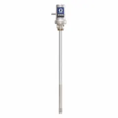 This GRACO stub pump is a grease dispensing piston drum pump with a 50:1 ratio and a maximum flow rate of 4.5 lb/min. Designed for direct drum mounting, it is used in industrial lubrication systems for high-volume grease transfer in applications such as automotive assembly, heavy equipment maintenance, and manufacturing plants.