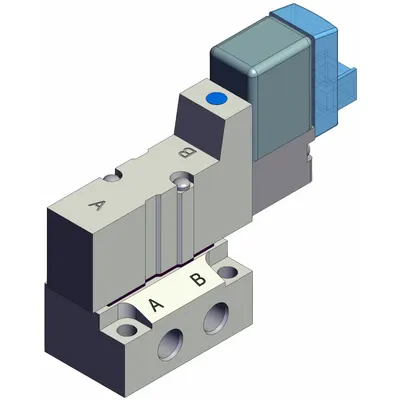 SMC Solenoid Air Control Valve: Five-Way / Two-Position, SYJ3000, Single Solenoid - SMC SYJ Series Directional Control Valves