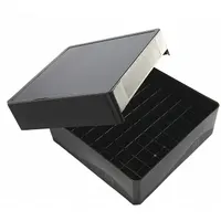 Rectangular Storage Box: 5 1/8 in Overall Wd, 1 7/8 in Overall Ht, 5 1/8 in Overall Lg, Black (MPN 120041)