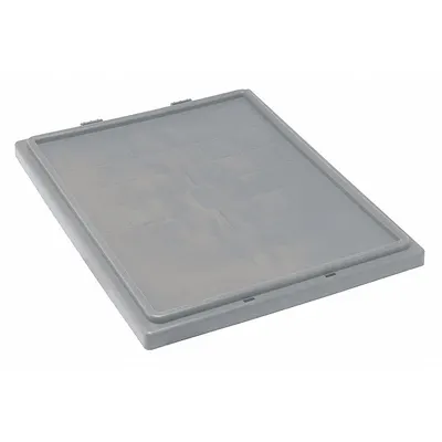 QUANTUM STORAGE SYSTEMS Lid: 19 1/2 in x 15 1/2 in, Gray, FDA Compliant, 8DA64/8UNC0 - Lids for Standard Stacking & Nesting Totes