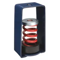 MASON Hanger-Mount Vibration Isolator: Spring, 510 lb Capacity, 3 1/4 in Wd, 2 3/4 in Dpth, Red