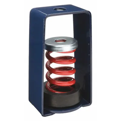 MASON Hanger-Mount Vibration Isolator: Spring, 510 lb Capacity, 3 1/4 in Wd, 2 3/4 in Dpth - Spring-Style Hanger-Mount Vibration Isolators