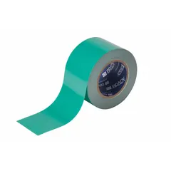 Solid green polyester floor marking tape, 3 inches wide by 100 feet long, with an 8 mil thickness. Part of the Brady ToughStripe B-514 series, this tape has no printed legend. Used for marking aisles, hazard zones, and storage areas in industrial facilities.