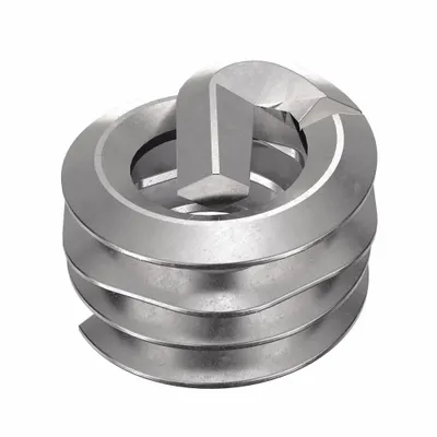 HELI-COIL Helical Insert: Tanged Tang Style, Free-Running, #4-40 Thread Size, Plain - Free-Running Tanged Helical Inserts