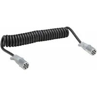 GROTE Coiled Non ABS Power Cord: Die-Cast Plugs, 15 ft Wire Lg, 15 ft Overall Lg, GROTE (MPN 87111)