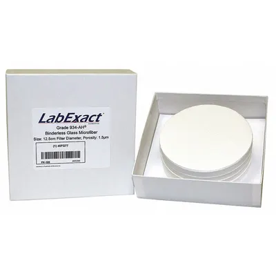 LABEXACT Glass Microfiber Filter: 934-AH, 12.5 cm Dia, 0.43 mm Thick - 934-AH Grade Glass Microfiber Filters, Binder Free