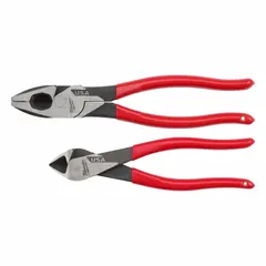 This set includes two manual pliers with dipped cushion grips, covering a pliers range of 2 to 5. Suitable for general-purpose cutting and gripping tasks in maintenance, electrical work, and assembly.