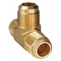 Flared Fitting Tee: 3/4 in OD x 3/4 in OD x 3/4 in OD Fitting Size, Flared, Brass (MPN 144F-12)