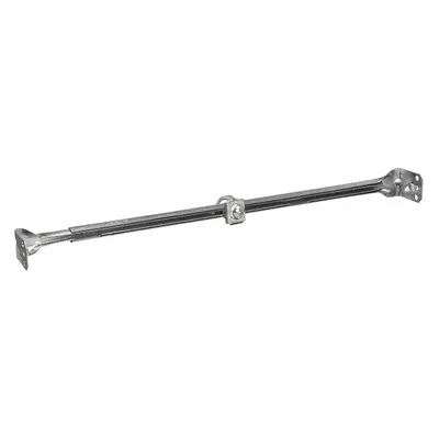 RACO Adjustable Bar Hanger: Steel, Silver, 14.38 in Overall Wd - Mounting Accessories for Electrical Boxes