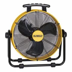 This mobile floor fan features a 20-inch blade, 1/5 hp direct-drive motor, and steel construction. Operates on 120V AC and is CFD compliant. Suitable for air circulation in workshops, warehouses, and construction sites.