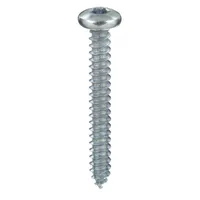 Sheet Metal Screw: #4 Size, 1/2 in Lg, Steel, Zinc-Plated, Torx®/Star, Pan, 100 PK (MPN 400820)