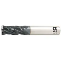 OSG Roughing End Mill: Carbide, TiAlN Coated, 4 Flute, 4 mm Mill Dia, 14 mm LOC, 64 mm OAL (MPN HP400-1575)