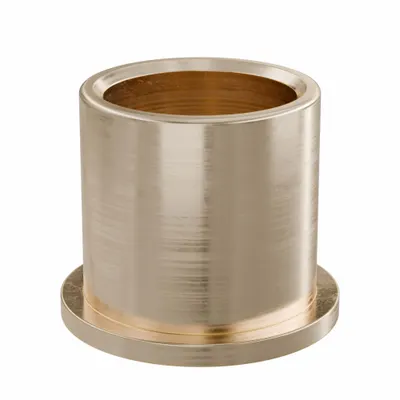 OILITE Flanged Sleeve Bearing: Bronze, SAE 841, 1 in Bore, 1 1/4 in OD, 1 1/4 in Lg - Lubricated General Purpose Metallic Flanged Sleeve Bearings
