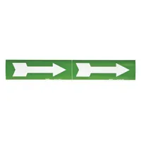 Pipe Marker: Green, White, 7 in Wd, Vinyl, 7 in Roll Wd, 2 1/4 in Lg (MPN 76503)