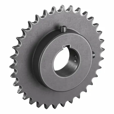 TRITAN Roller Chain Sprocket: 40, For 1/2 in Chain Pitch, 1 1/2 in Bore Dia, 34 Teeth - Size 40 Fixed-Bore Roller Chain Sprockets