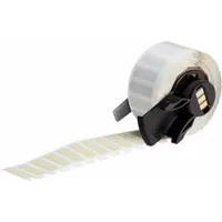 Pre-Cut Label Stock Roll: 3/4 in x 3/4 in, 3/4 in x 3/4 in, Polyimide, Permanent Adhesive (MPN M6-10-724)