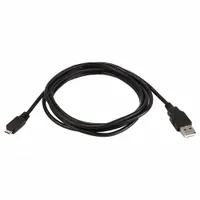 MONOPRICE Standard USB Cable: Type A End 1, Micro B End 2, Black, 6 ft Lg, 2.0 USB Specification (MPN 4868)