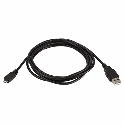 MONOPRICE Standard USB Cable: Type A End 1, Micro B End 2, Black, 6 ft Lg - Standard USB & Lightning Cables