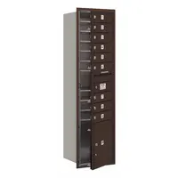 Mailbox: 4C, 9 Doors, Horizontal, 57 1/8 in H x 17 in W x 16 1/2 in D, Recessed Mounting, Lockable (MPN 3716S-09ZFU)