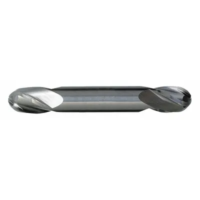 CLEVELAND Ball End Mill: Carbide, Double End, 4 Flute, 7/16" Mill Dia, 7/8" LOC, 4" OAL (MPN C60315) - Double-End Carbide Ball End Mills for Aluminum