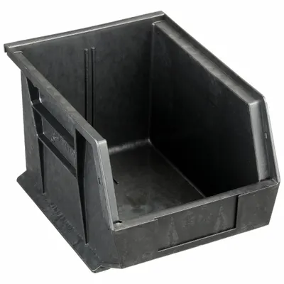 QUANTUM STORAGE SYSTEMS Conductive Bin: 8 1/4 in x 10 3/4 in x 7 in, Black - ESD Static-Control Plastic Bins