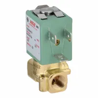 ASCO Solenoid Valve: 2-Way, Normally Closed, 1/8 in Pipe Size, 24V DC, Compact, Brass Body, FKM Seal (MPN SC8256A002V)