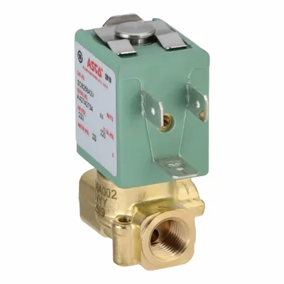 ASCO Solenoid Valve: 2-Way, Normally Closed, 1/8 in Pipe Size, 24V DC, Compact - 2-Way/2-Position, Normally Closed Solenoid Valves