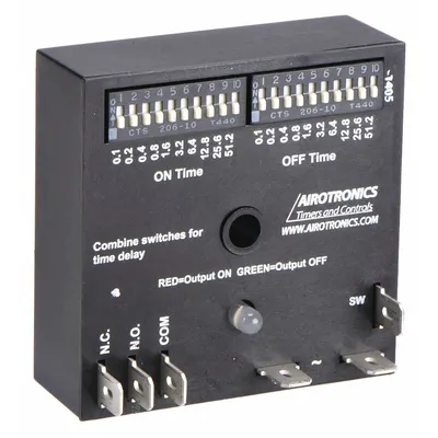 AIROTRONICS Single Function Encapsulated Timing Relay: Surface Relay Mounting - Surface-Mounted Relays