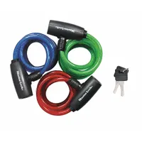 MASTER LOCK Cable Lock: Steel, Blue/Green/Red, 6 ft Cable Lg, 5/16 in Cable Dia, Key Locking, 3 PK (MPN 8127TRI)