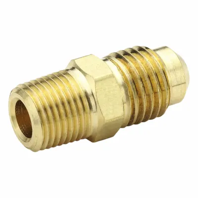PARKER Flared Fitting Adapter: 1/2 in OD Fitting Size, Flared/Threaded, Brass (MPN 48F-8-MI16) - Standard Brass 45-Degree Flare Tube Fittings